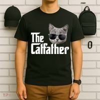 The Catfather Cool Movie Parody For Dads T-Shirt thumb 6