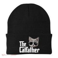 The Catfather Cool Movie Parody For Dads Beanie thumb 0