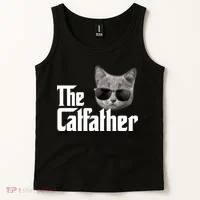 The Catfather Cool Movie Parody For Dads Tank Top thumb 2