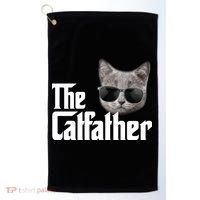 The Catfather Cool Movie Parody For Dads Golf Towel thumb 0