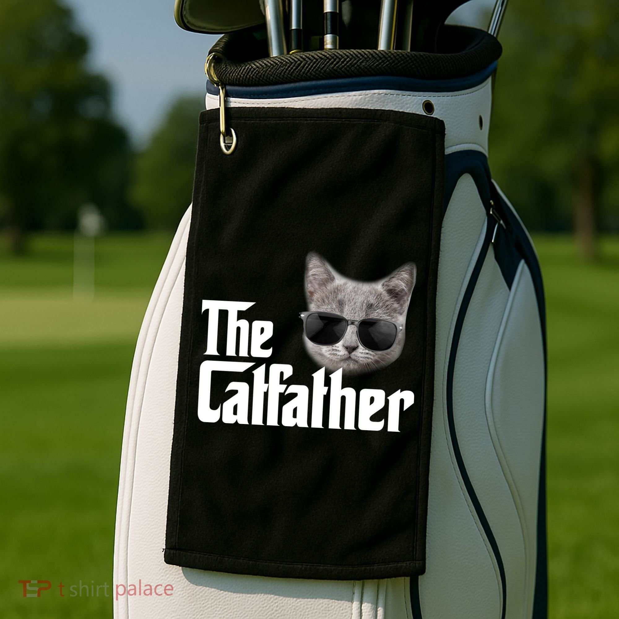 The Catfather Cool Movie Parody For Dads Golf Towel