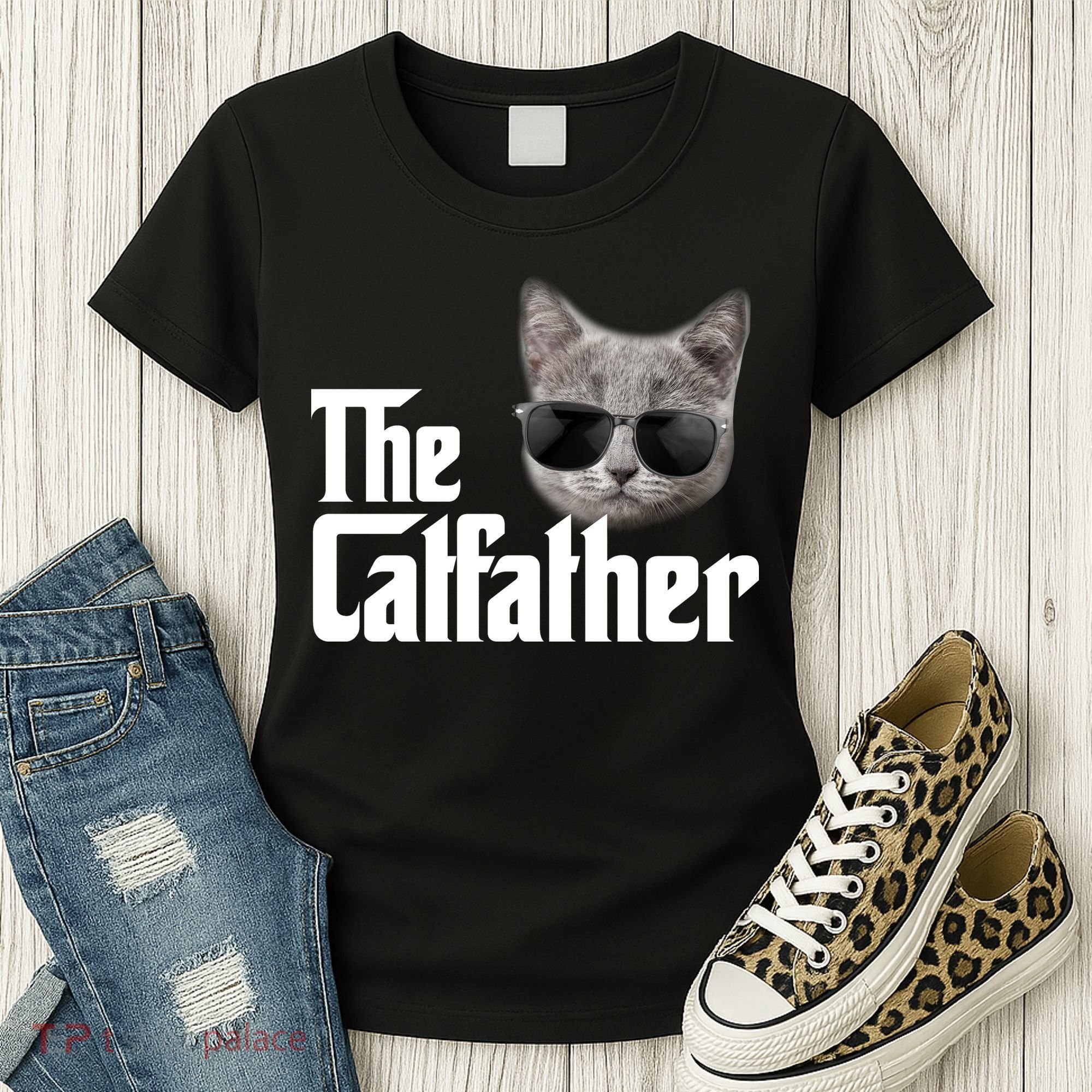 The Catfather Cool Movie Parody For Dads Women's T-Shirt