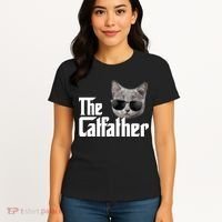 The Catfather Cool Movie Parody For Dads Women's T-Shirt thumb 4