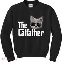The Catfather Cool Movie Parody For Dads Kids Sweatshirt thumb 0