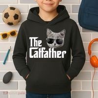 The Catfather Cool Movie Parody For Dads Kids Hoodie thumb 2