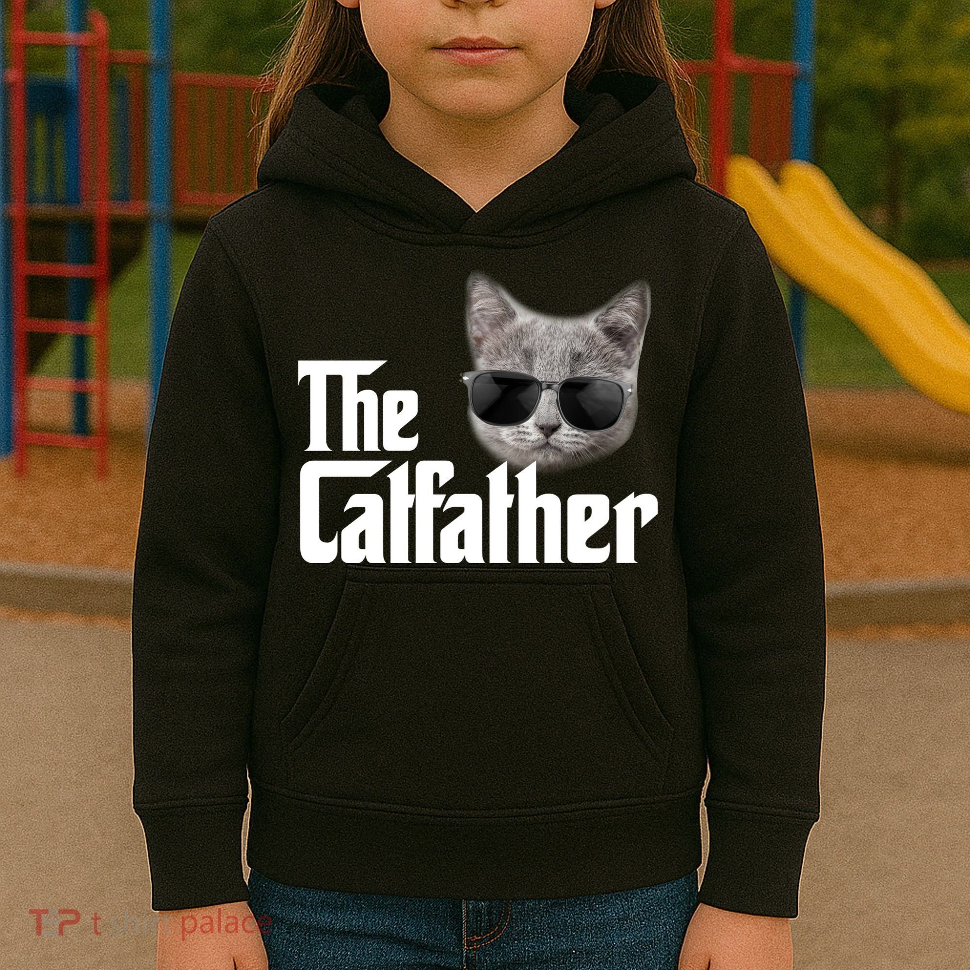 The Catfather Cool Movie Parody For Dads Kids Hoodie