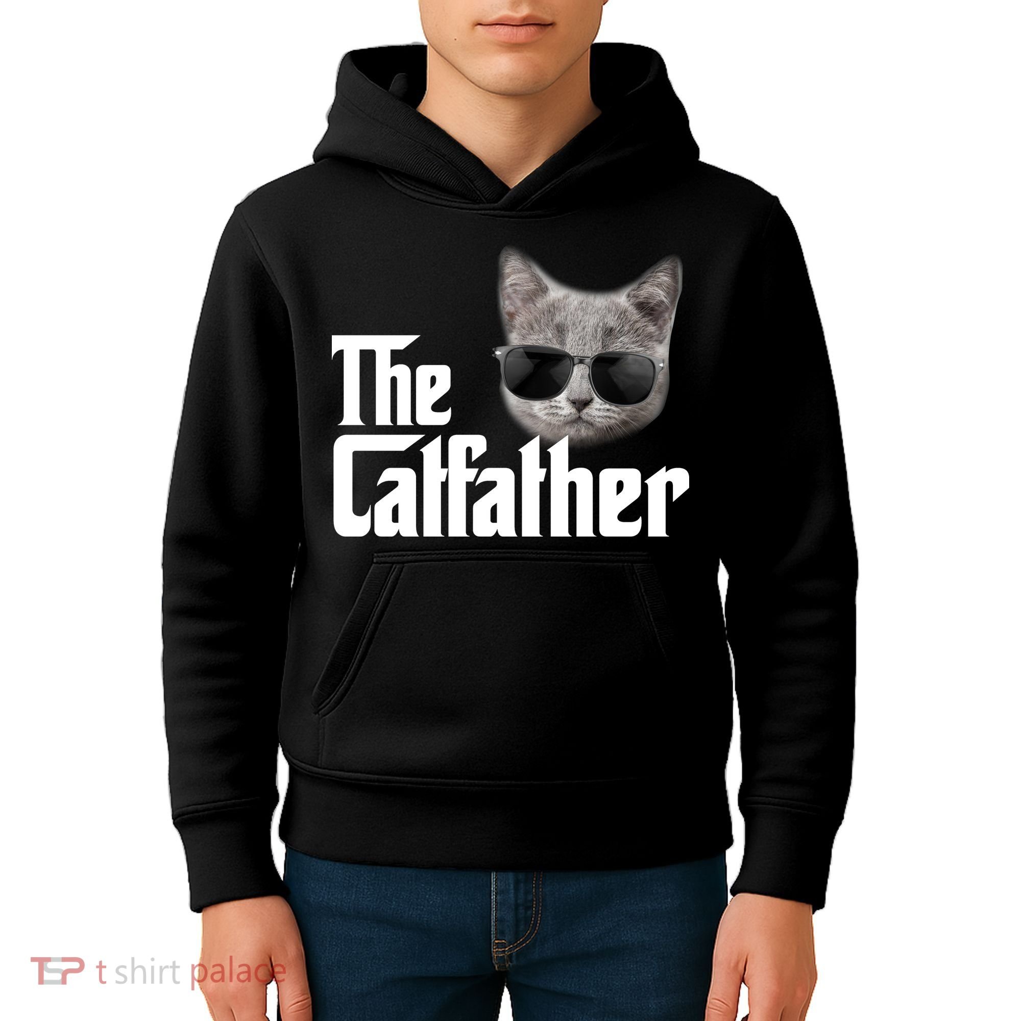 The Catfather Cool Movie Parody For Dads Kids Hoodie