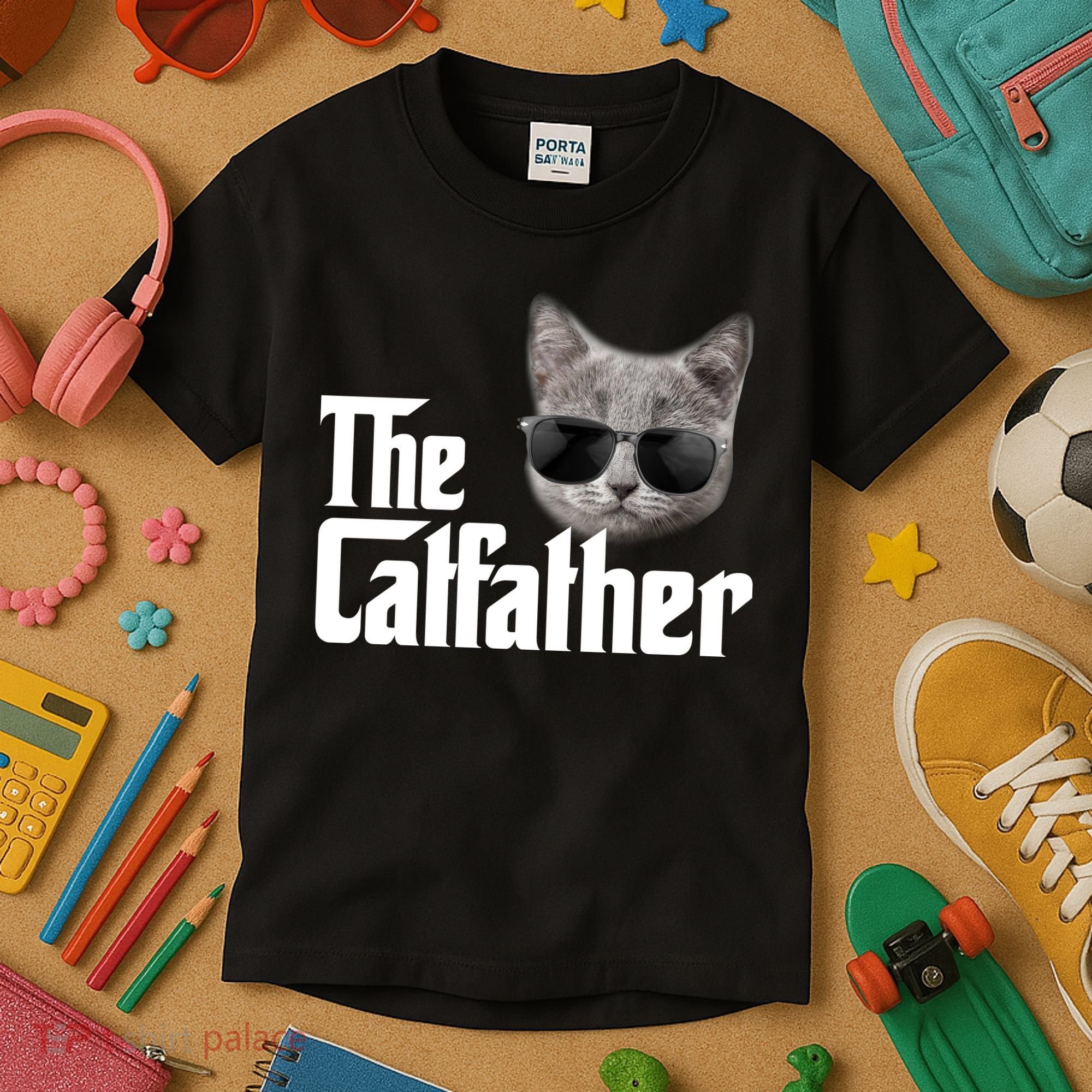 The Catfather Cool Movie Parody For Dads Kids T-Shirt