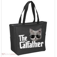 The Catfather Cool Movie Parody For Dads Tote Bag thumb 2