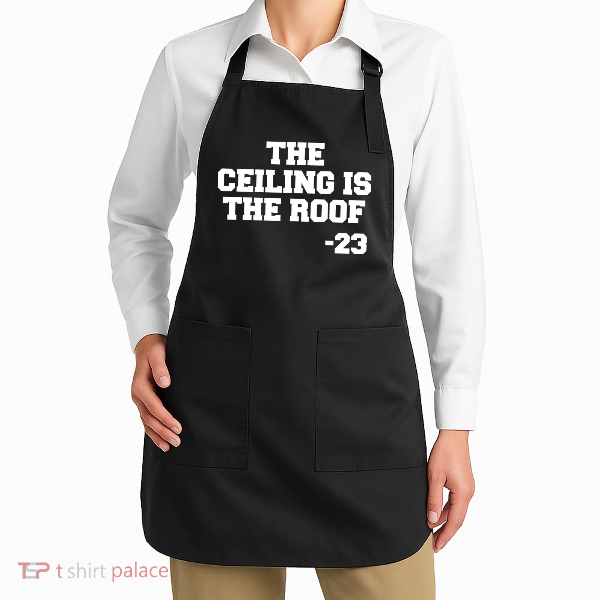 The Ceiling is the Roof 23 MJ College Text Apron