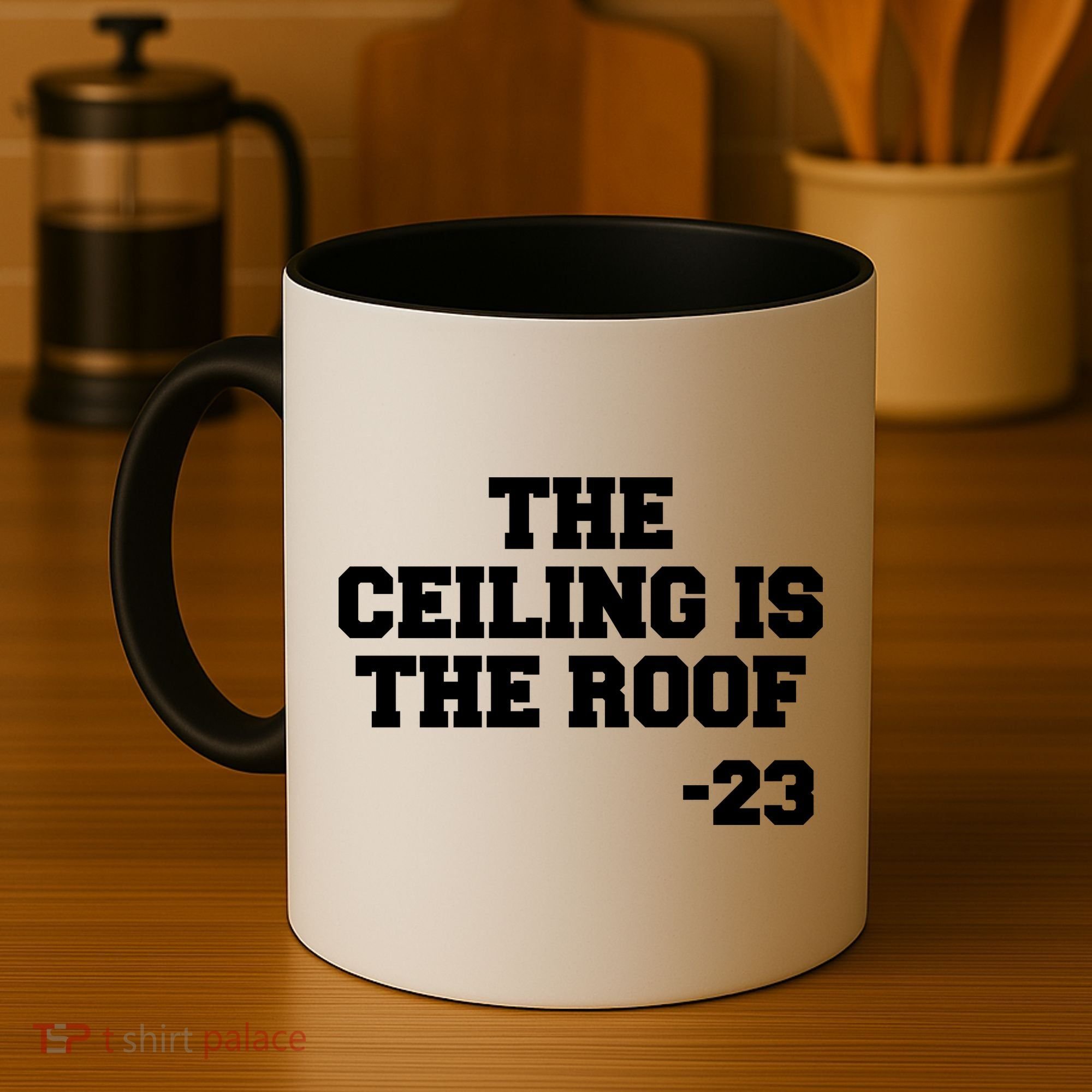 The Ceiling is the Roof 23 MJ College Text Coffee Mug