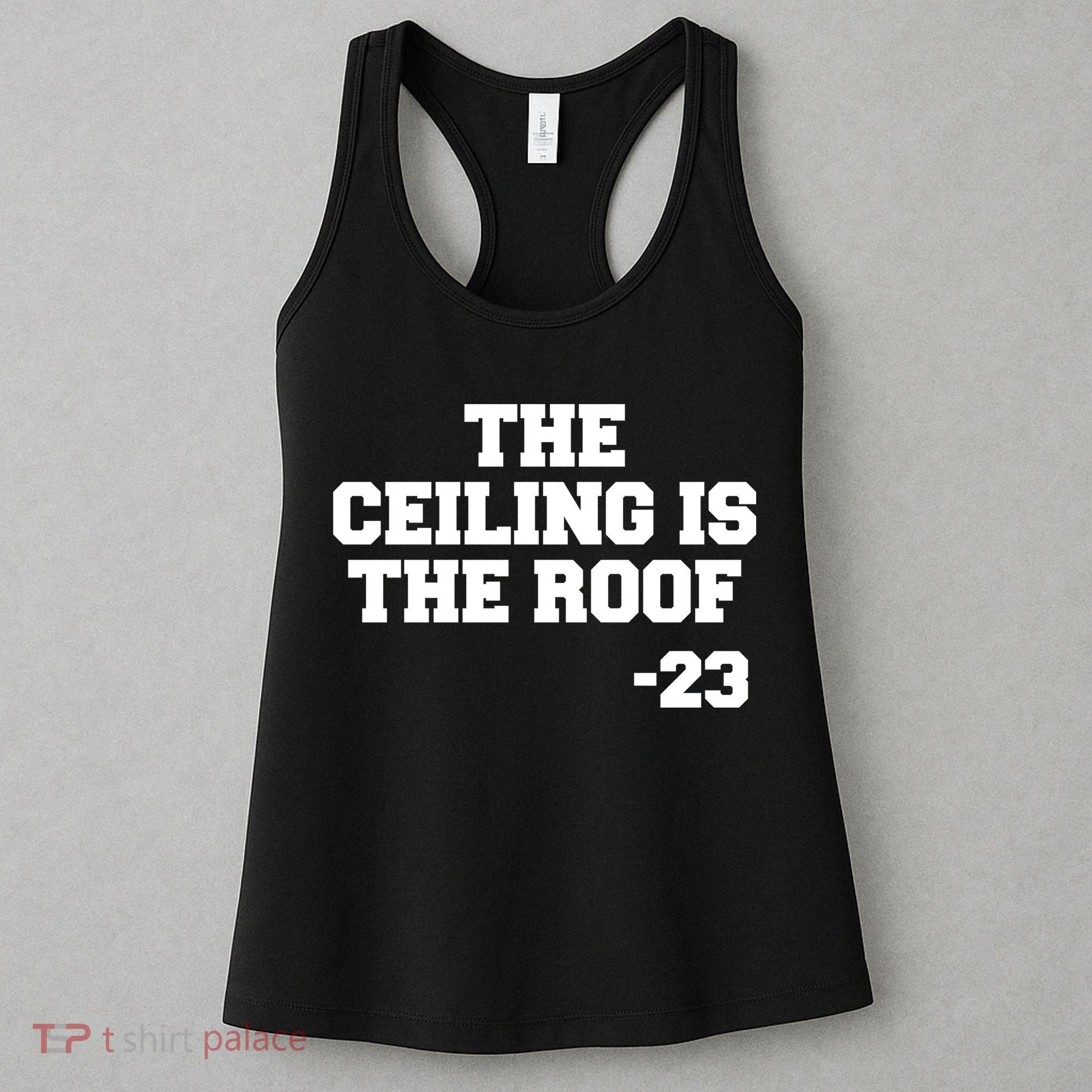 The Ceiling is the Roof 23 MJ College Text Women's Tank Top