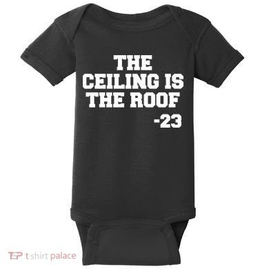 The Ceiling is the Roof 23 MJ College Text Baby Bodysuit