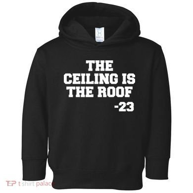 The Ceiling is the Roof 23 MJ College Text Toddler Hoodie