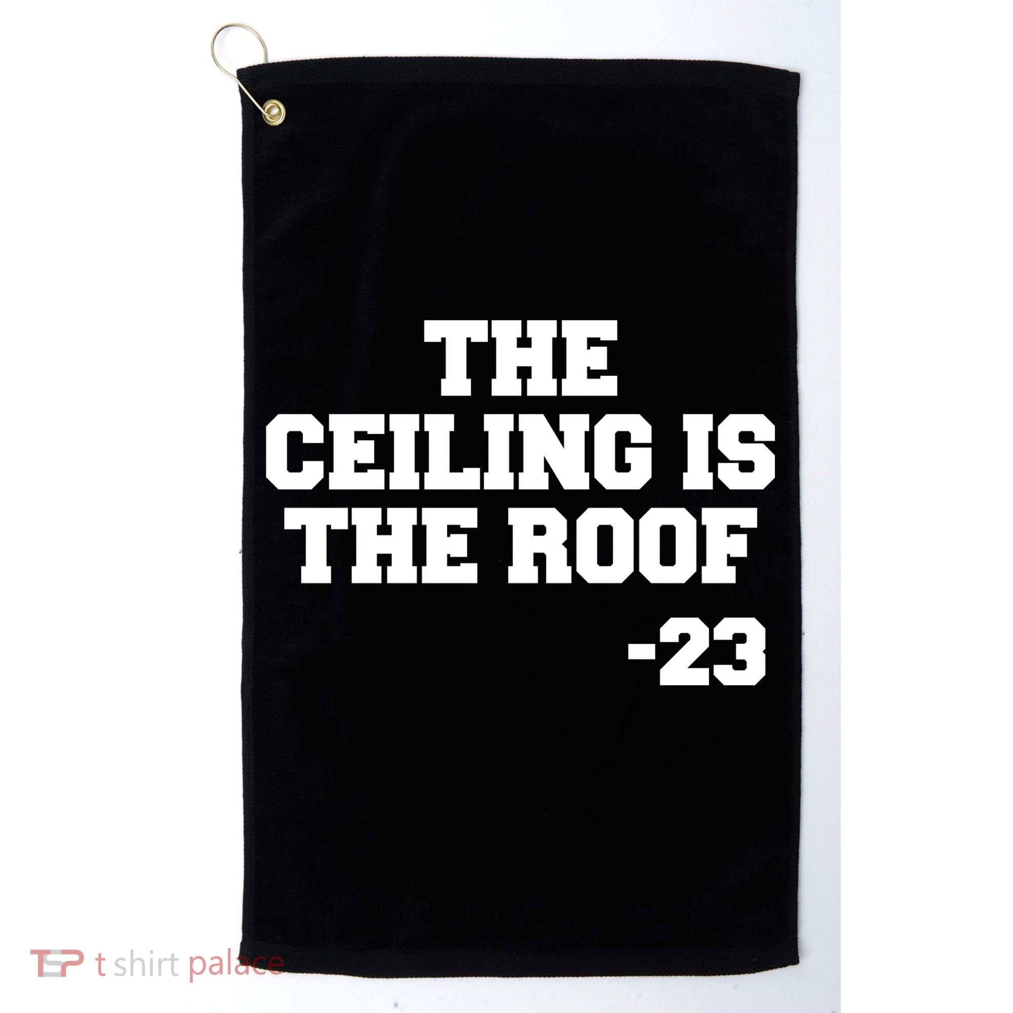 The Ceiling is the Roof 23 MJ College Text Golf Towel
