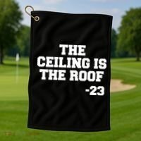 The Ceiling is the Roof 23 MJ College Text Golf Towel thumb 1