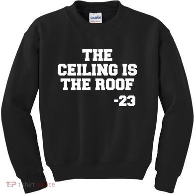 The Ceiling is the Roof 23 MJ College Text Kids Sweatshirt