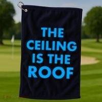 The Ceiling is the Roof MJ Funny Quote Golf Towel thumb 1