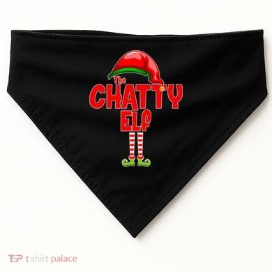 The Chatty Elf Christmas USA-Made Doggie Bandana