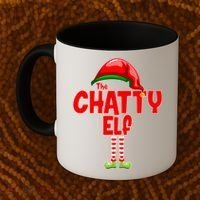 The Chatty Elf Christmas Coffee Mug thumb 2