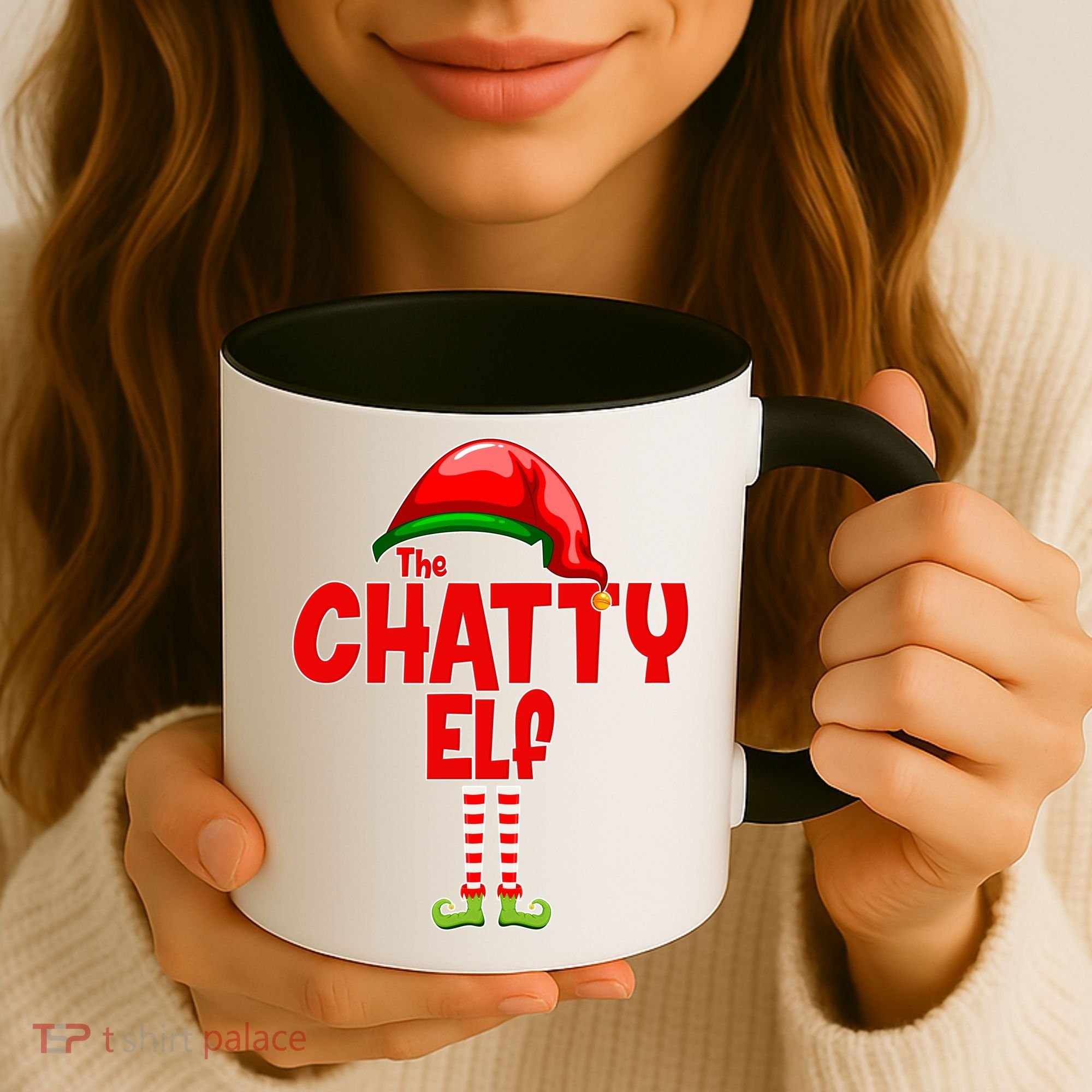 The Chatty Elf Christmas Coffee Mug