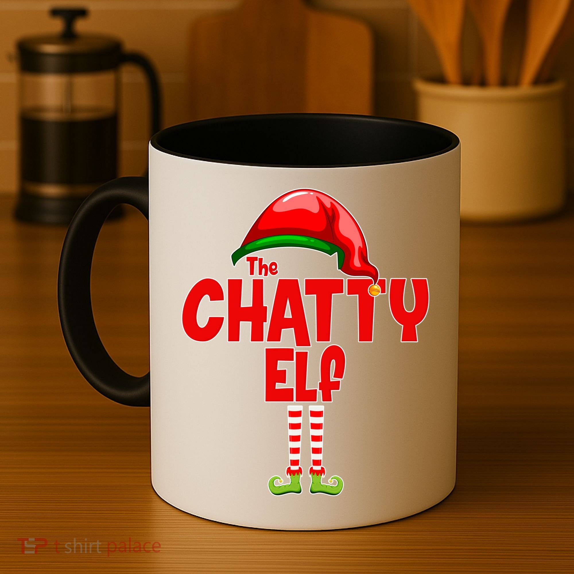 The Chatty Elf Christmas Coffee Mug