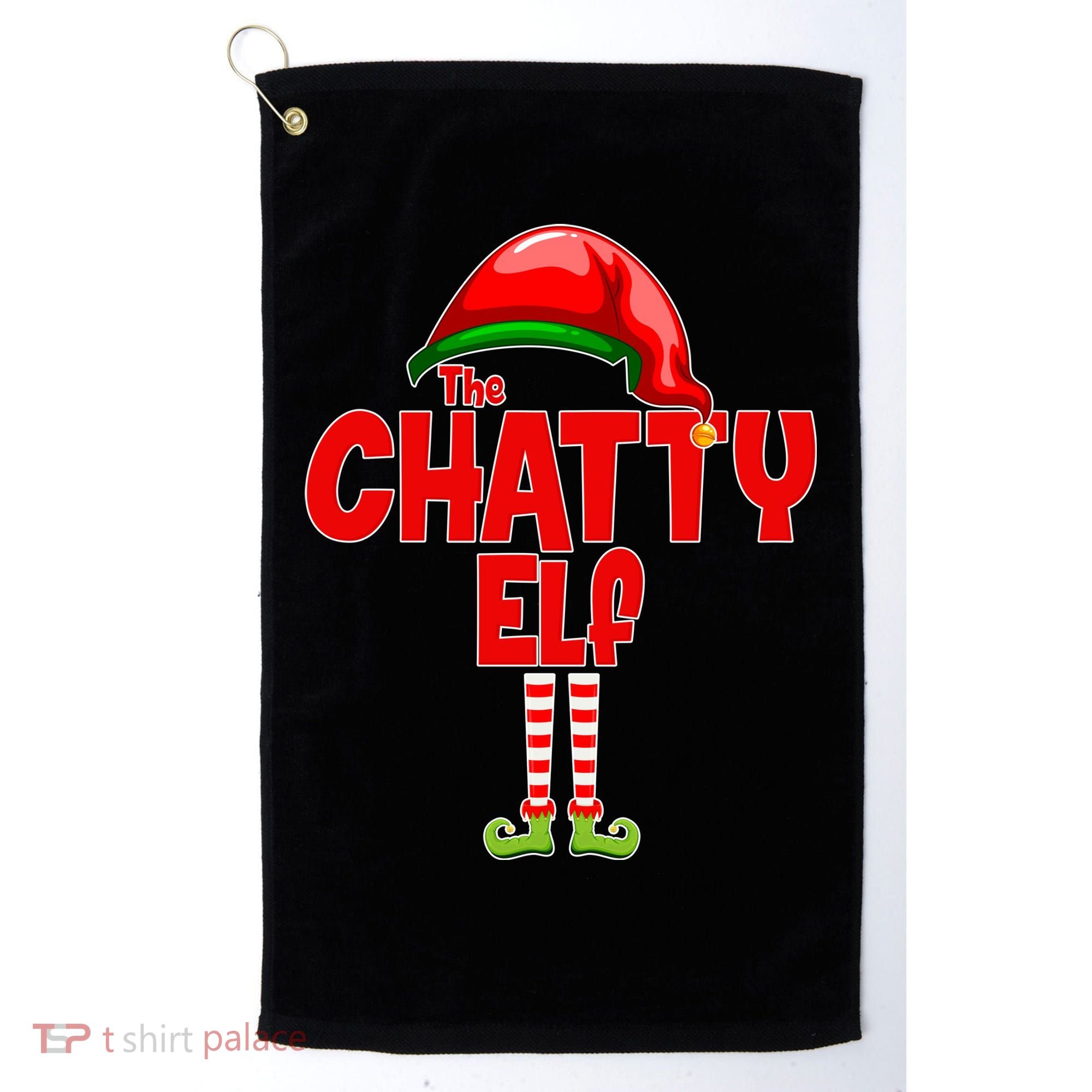 The Chatty Elf Christmas Golf Towel