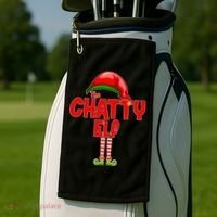 The Chatty Elf Christmas Golf Towel thumb 2