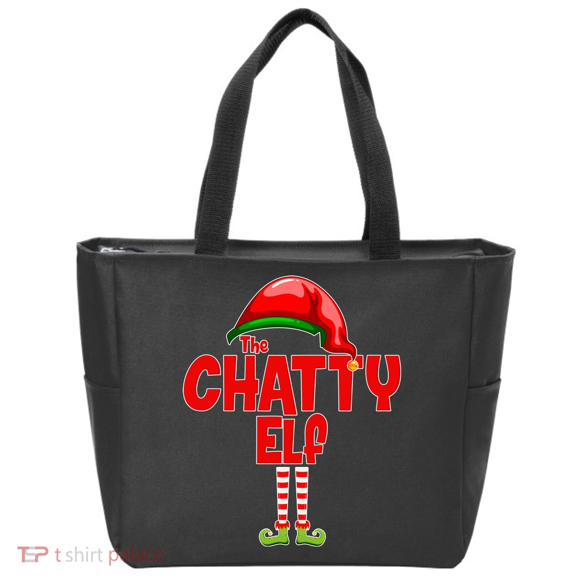 The Chatty Elf Christmas Tote Bag