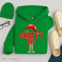 The Chatty Elf Christmas Hoodie thumb 4