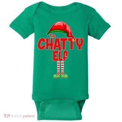 The Chatty Elf Christmas Baby Bodysuit