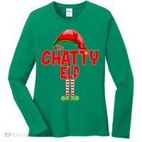 The Chatty Elf Christmas Women's Long Sleeve Shirt thumb 0
