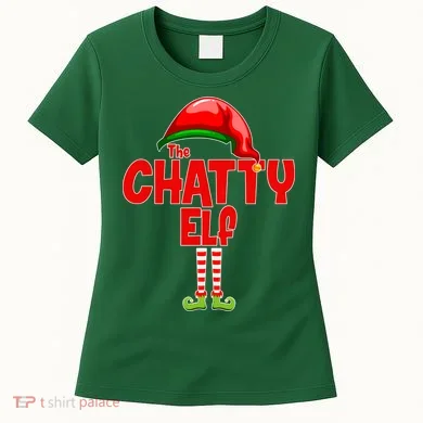 The Chatty Elf Christmas Women's T-Shirt