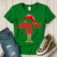 The Chatty Elf Christmas Women's T-Shirt thumb 3