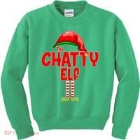 The Chatty Elf Christmas Kids Sweatshirt thumb 0