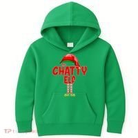 The Chatty Elf Christmas Kids Hoodie thumb 0