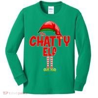 The Chatty Elf Christmas Kids Long Sleeve Shirt thumb 0