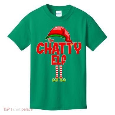 The Chatty Elf Christmas Kids T-Shirt