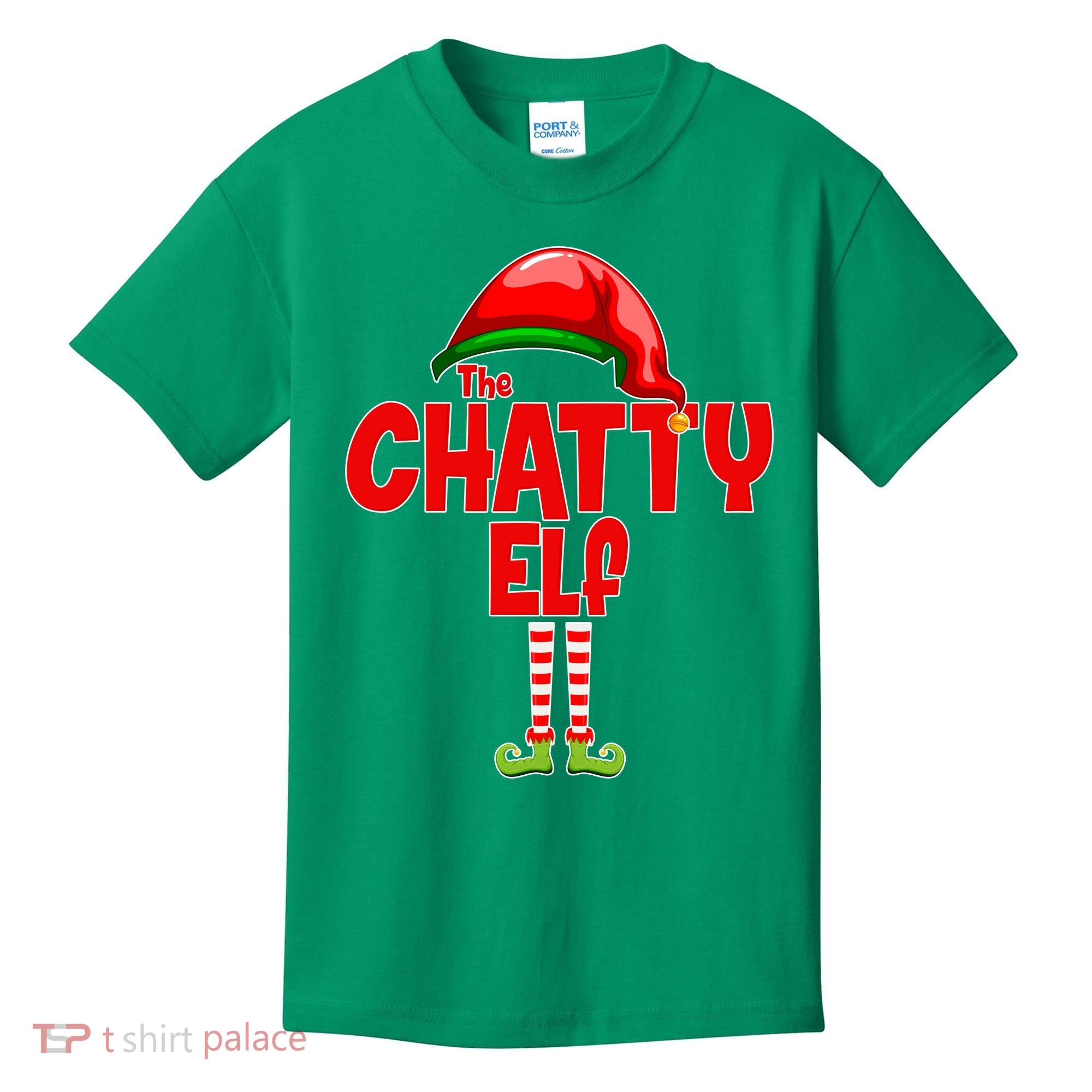 The Chatty Elf Christmas Kids T-Shirt