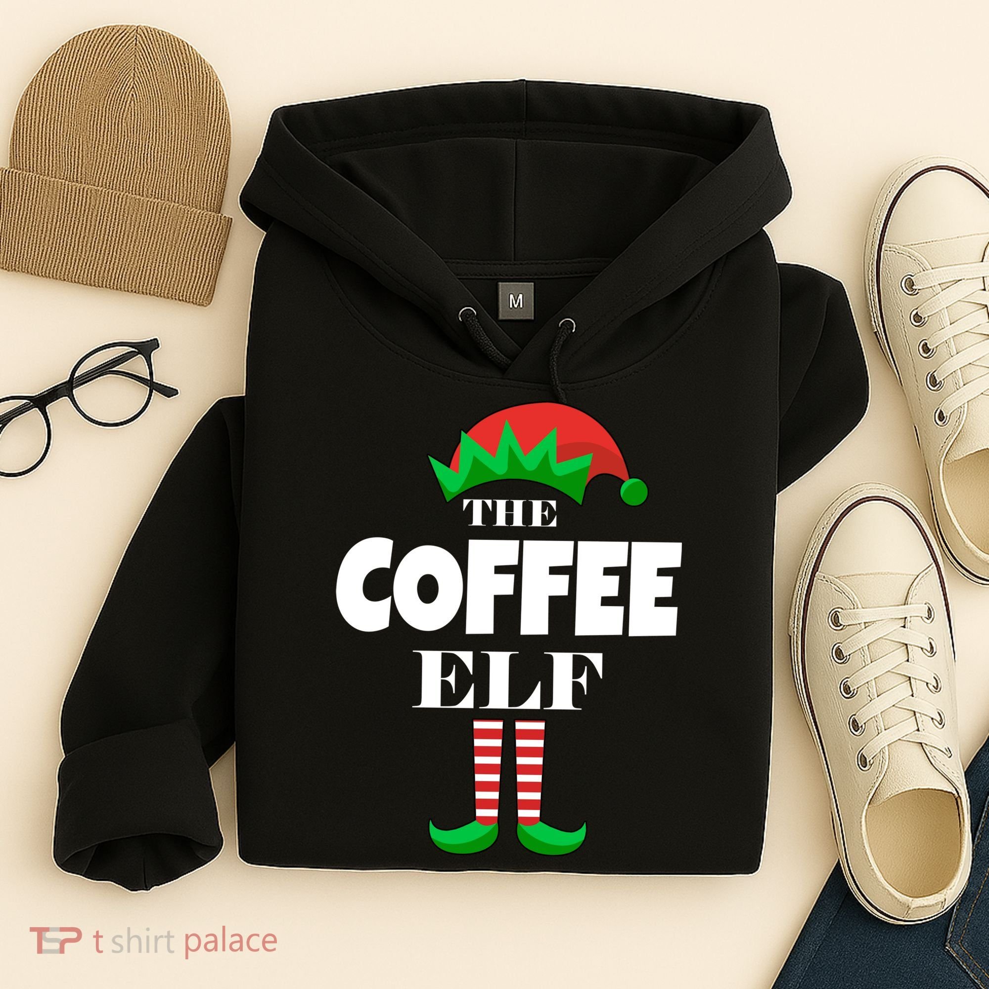 The Coffee Elf Family Matching Christmas Hoodie