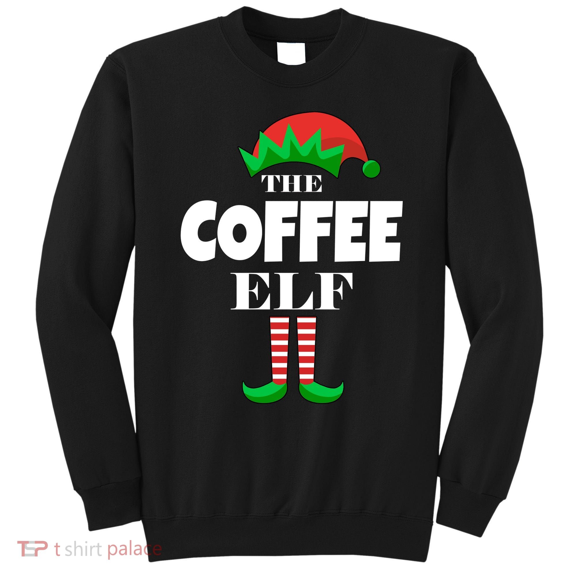 The Coffee Elf Family Matching Christmas Sweatshirt