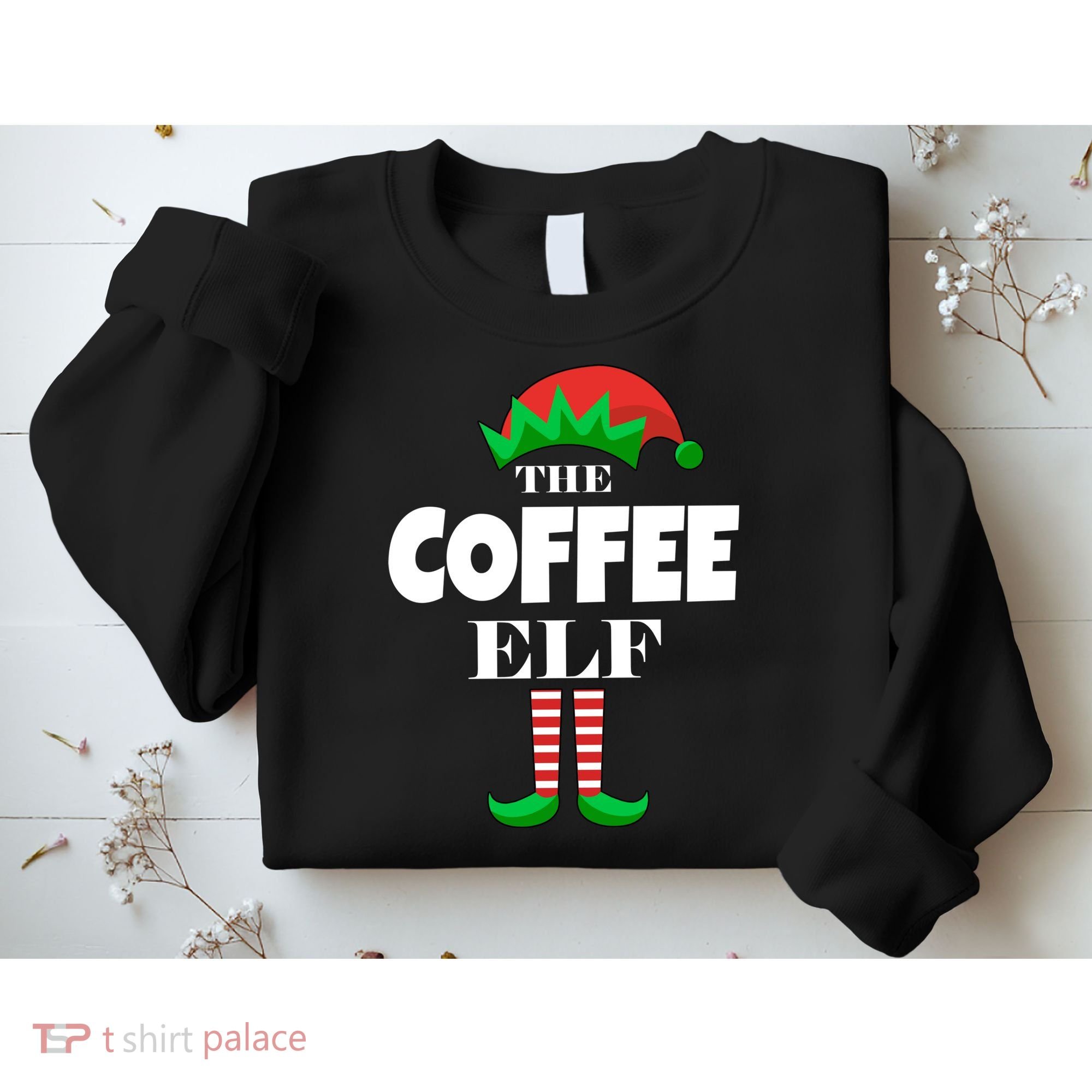 The Coffee Elf Family Matching Christmas Sweatshirt