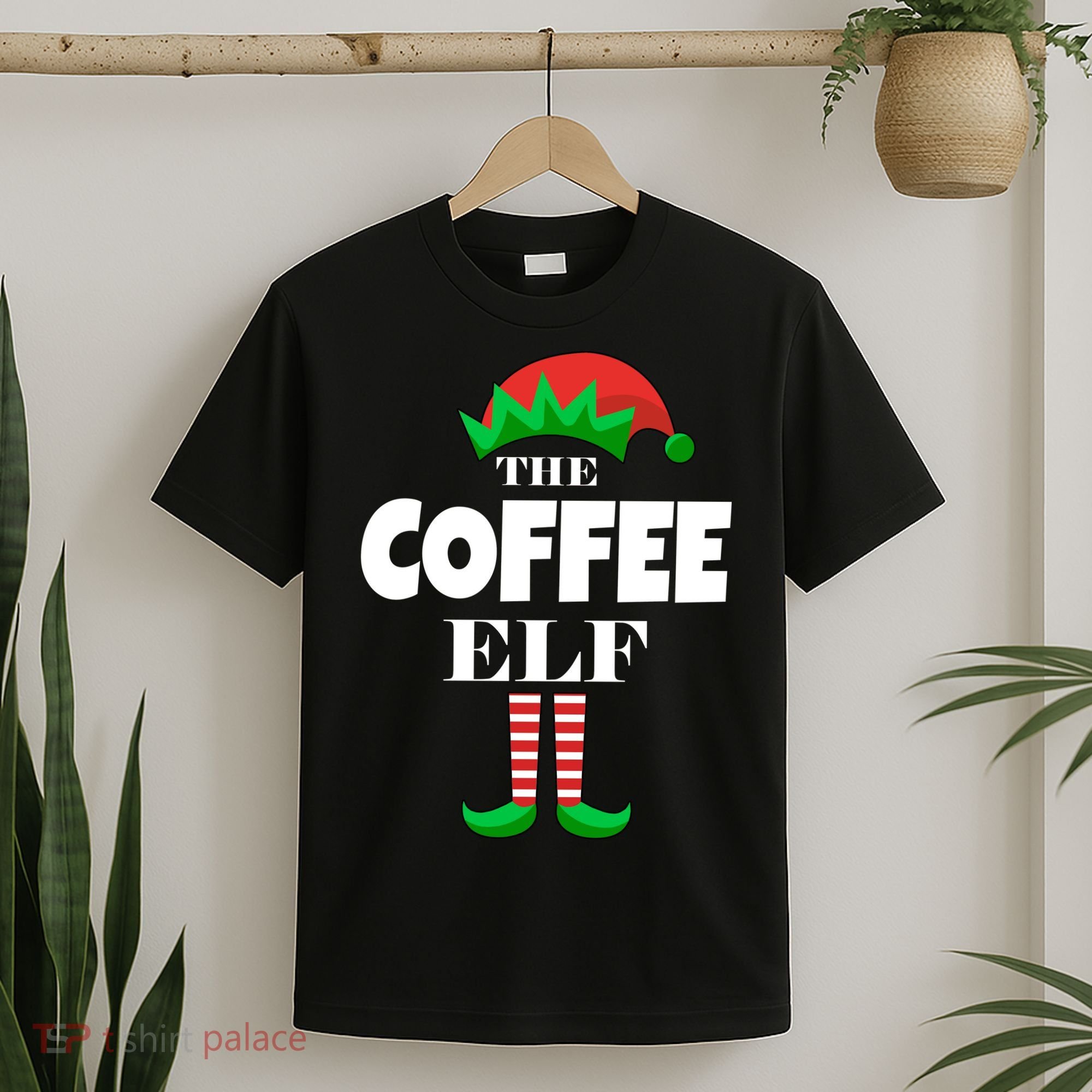 The Coffee Elf Family Matching Christmas T-Shirt