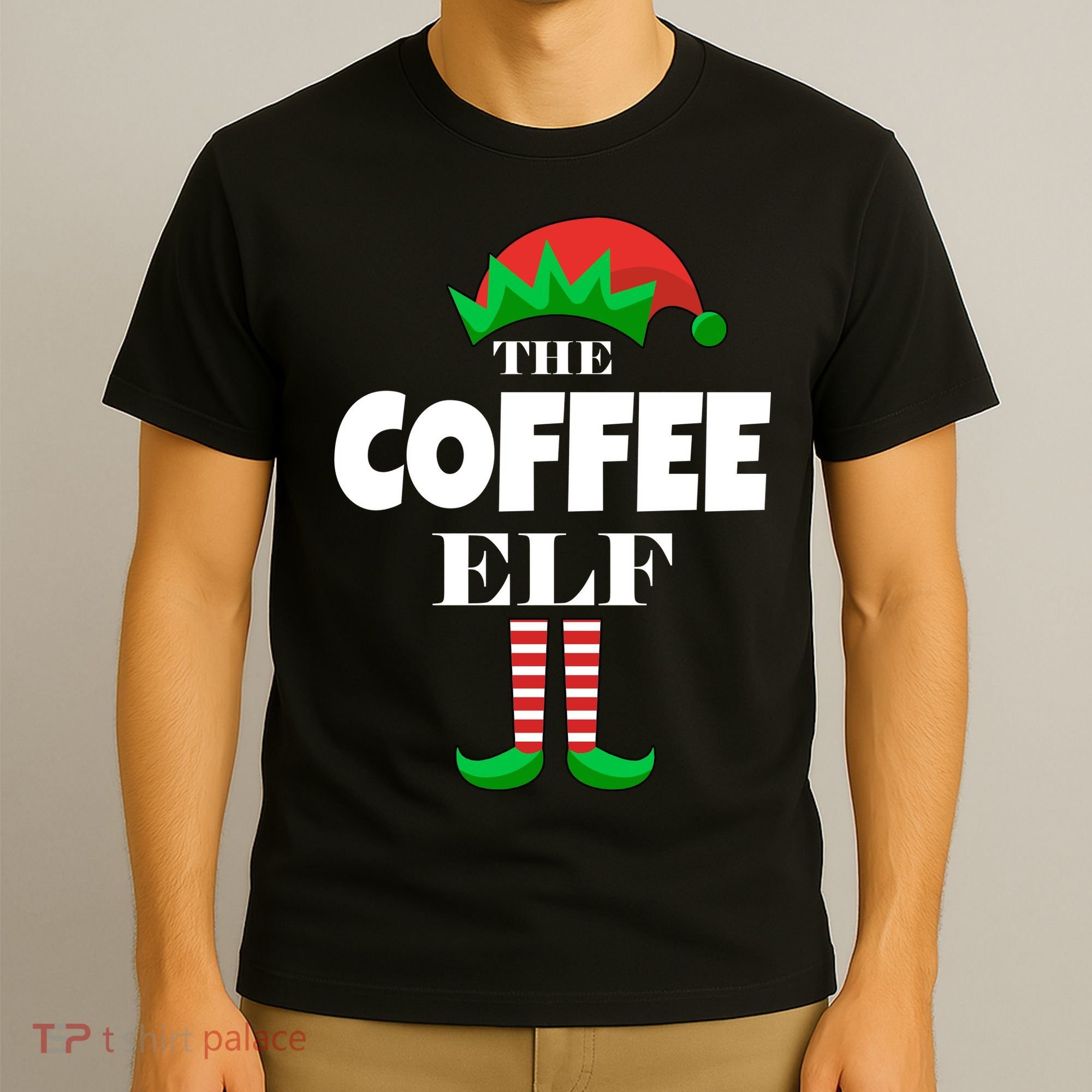 The Coffee Elf Family Matching Christmas T-Shirt