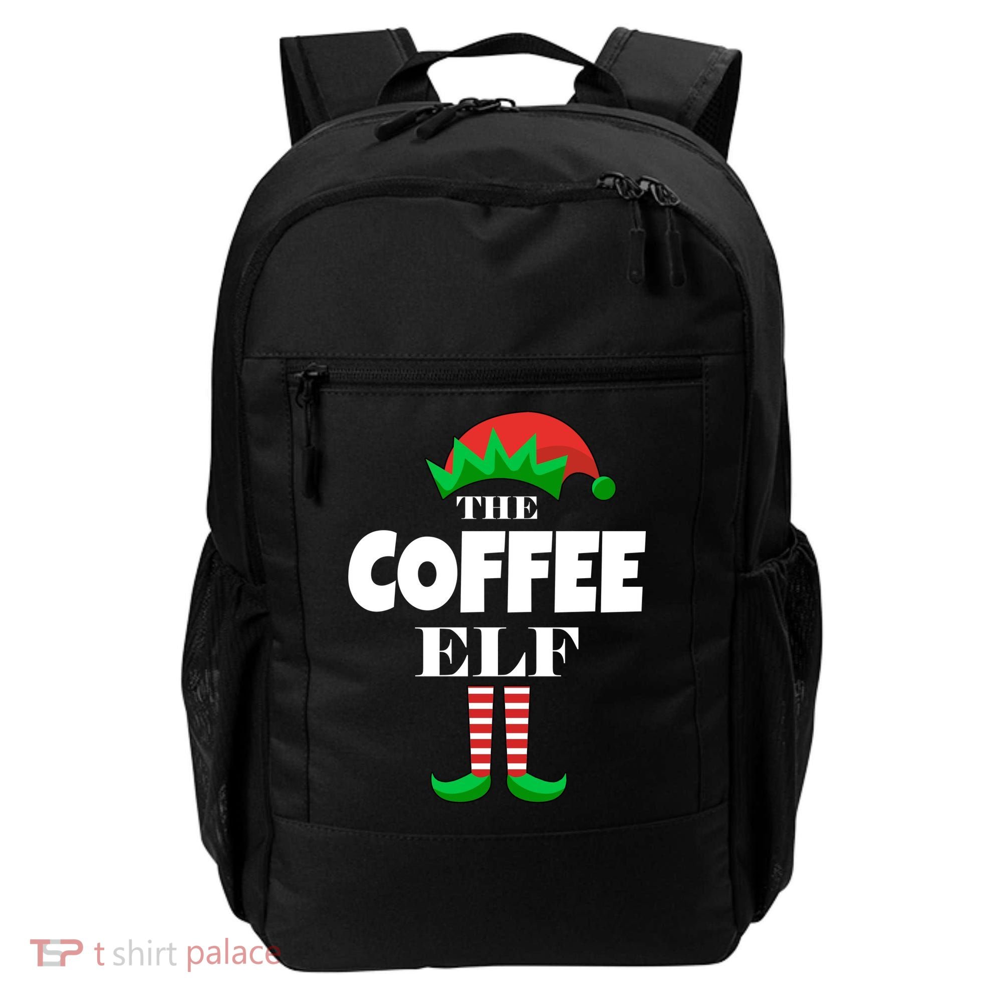 The Coffee Elf Family Matching Christmas Backpack