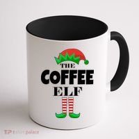 The Coffee Elf Family Matching Christmas Coffee Mug thumb 1