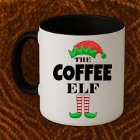 The Coffee Elf Family Matching Christmas Coffee Mug thumb 2