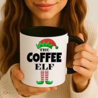 The Coffee Elf Family Matching Christmas Coffee Mug thumb 3