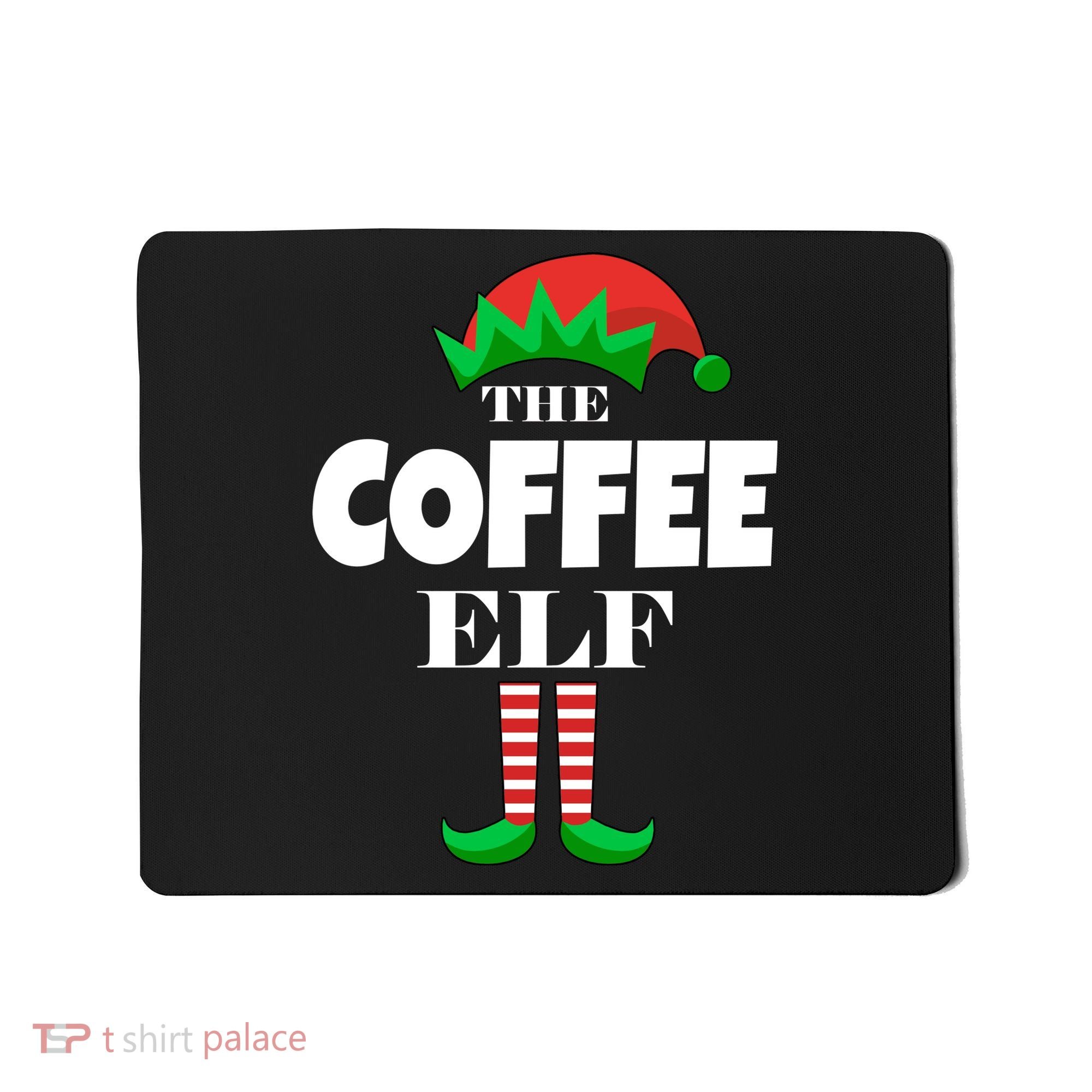 The Coffee Elf Family Matching Christmas Mousepad