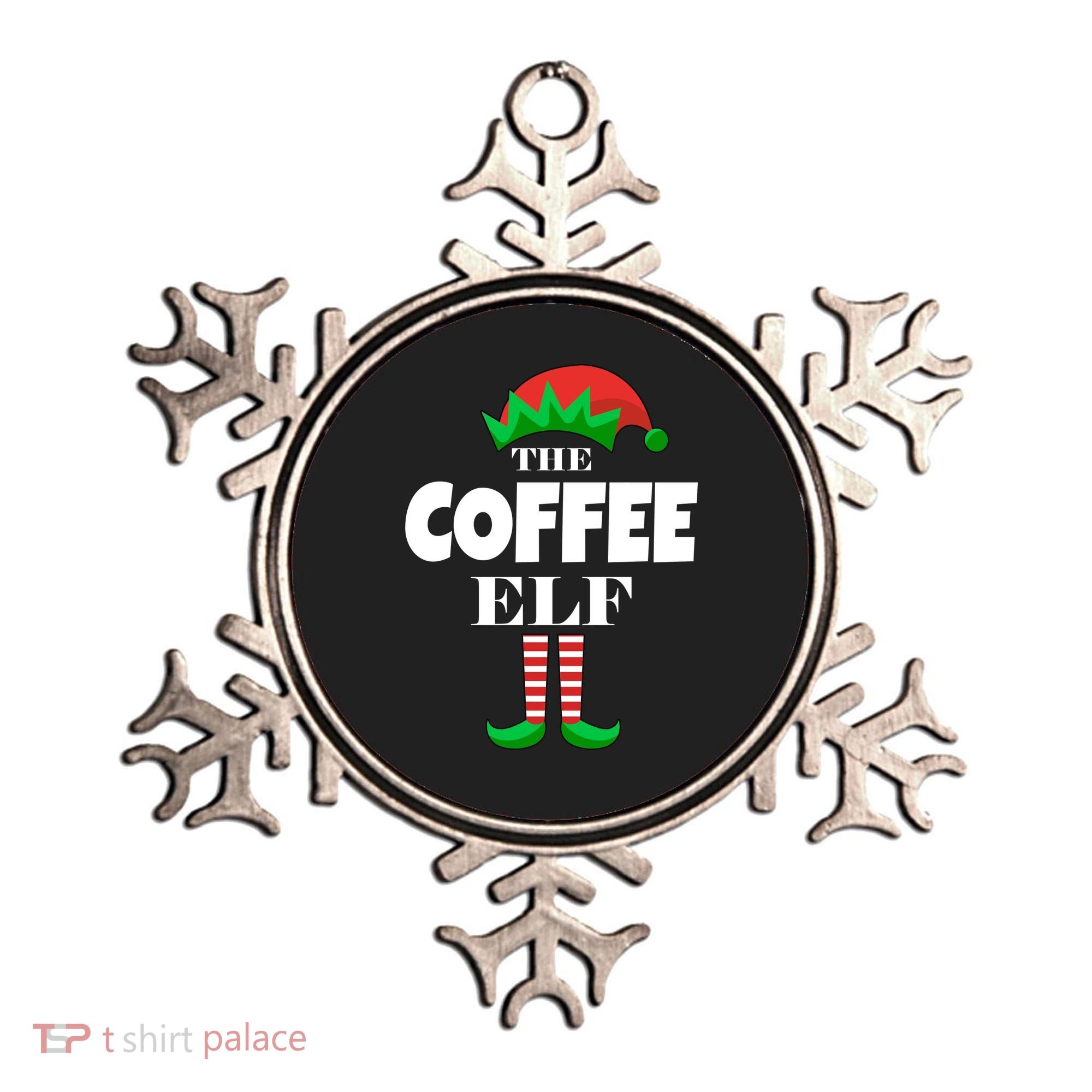 The Coffee Elf Family Matching Christmas Ornament